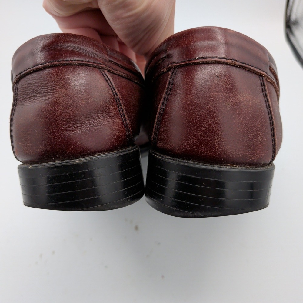 G.H. Bass Weejuns Marietta II Burgundy Leather Tassel‎ Kiltie Loafers Mens 10 W - Picture 5 of 9